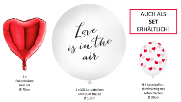 XL Latexballon - Love is in the air - ø 1m